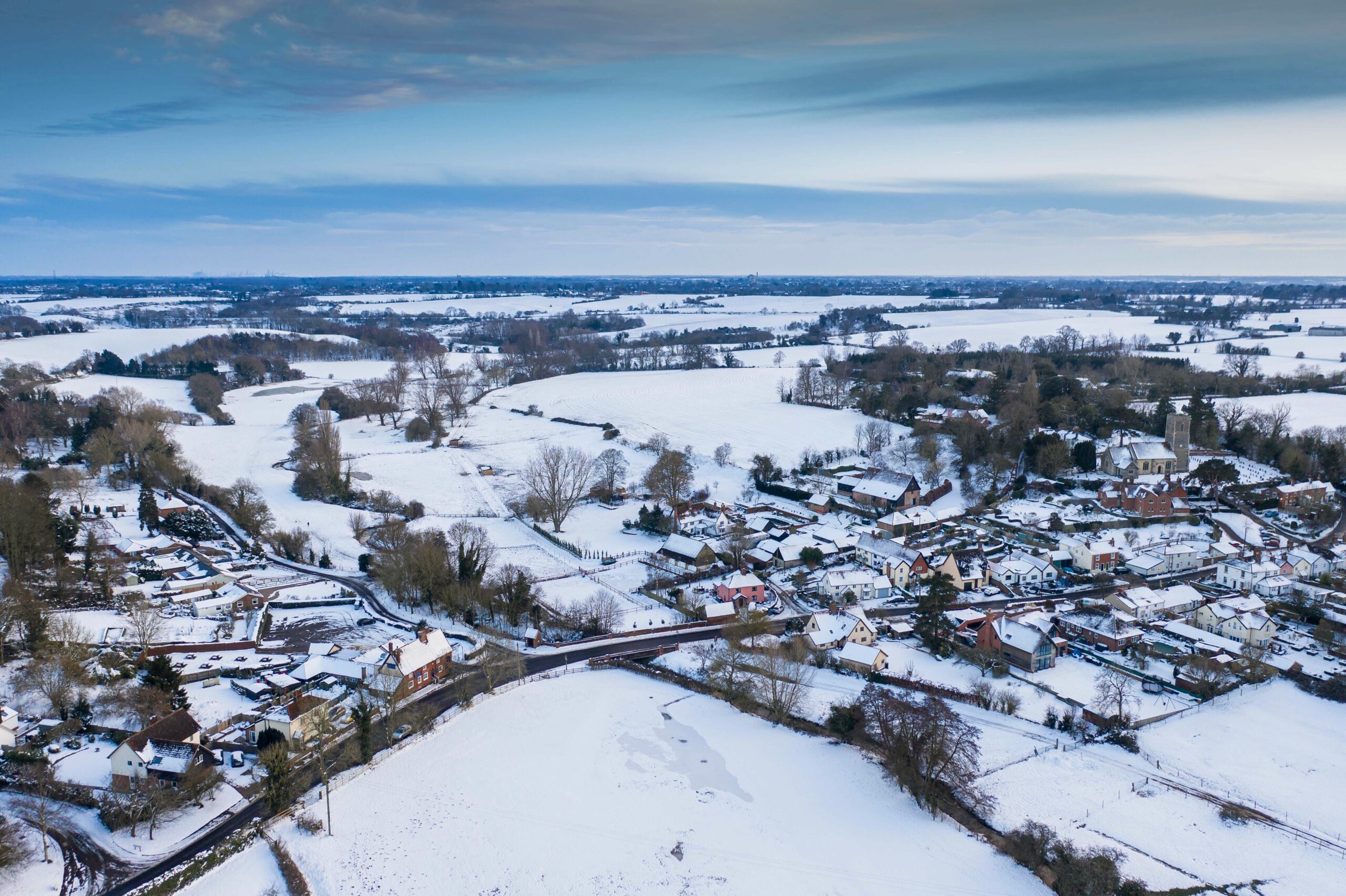 Winter over Tuddenham in the Fynn Valley